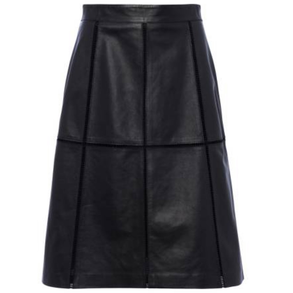 French Connection Black Leather Skirt